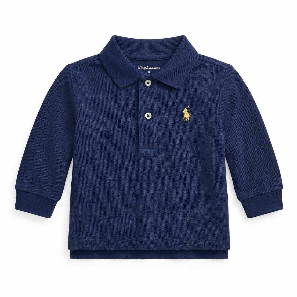 Stretch Cotton Mash Navy Blue Polo Shirt | Ralph Lauren