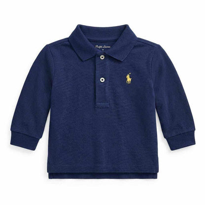 Stretch Cotton Mash Navy Blue Polo Shirt | Ralph Lauren