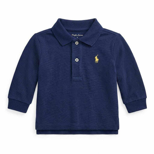 Stretch Cotton Mash Navy Blue Polo Shirt | Ralph Lauren