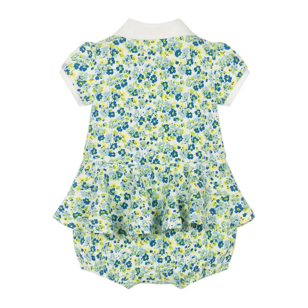 Ralph Lauren Floral Stretch Mesh Polo Bubble Shortall