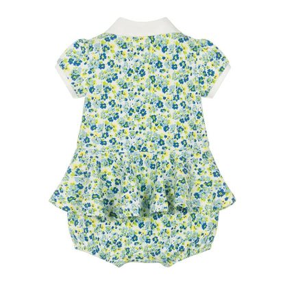 Ralph Lauren Floral Stretch Mesh Polo Bubble Shortall