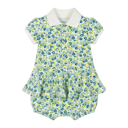 Ralph Lauren Floral Stretch Mesh Polo Bubble Shortall