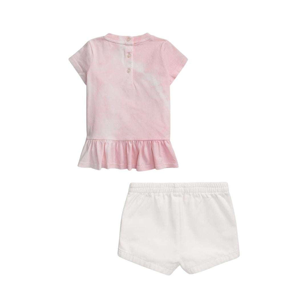 Ralph Lauren Tie-Dye Polo Bear Tee & Chino Short Set