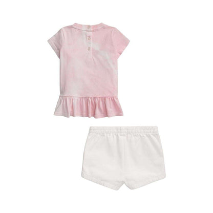 Ralph Lauren Tie-Dye Polo Bear Tee & Chino Short Set