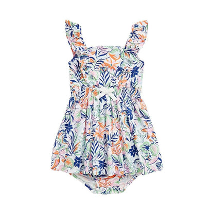 Ralph Lauren Tropical Print Cotton Dress & Bloomer