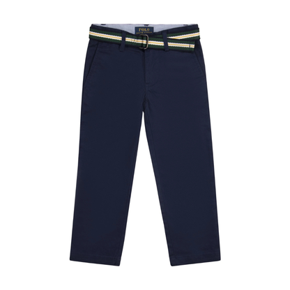 Ralph Lauren Navy blue pants with a belt on a  background