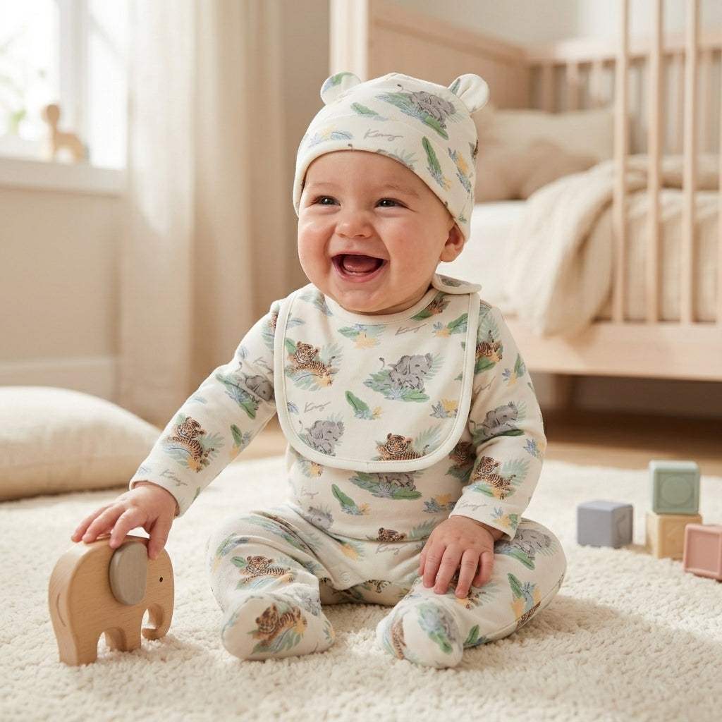 White Animal Babygrow Gift Set | Kenzo