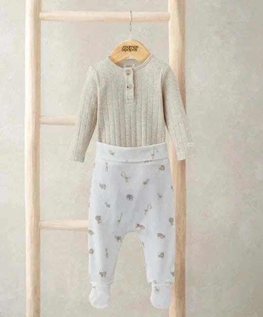 Ribbed Safari Bodysuit & Leggings Set |Mamas & Papas