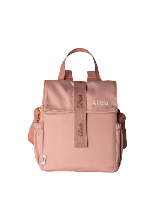 Insulated Roll-up Lunch Bag - Blush Pink