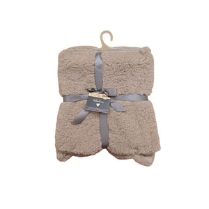 Sherpa Blanket - Beige | Blankets & beyond