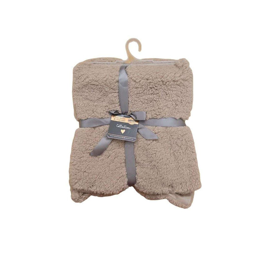 Sherpa Blanket - Beige | Blankets & beyond