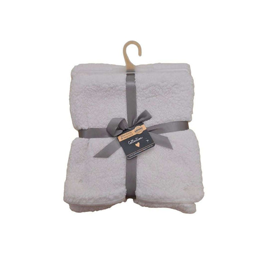 Sherpa Blanket - White| Blankets & beyond