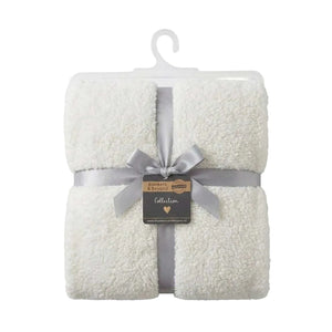 Sherpa Blanket - White| Blankets & beyond