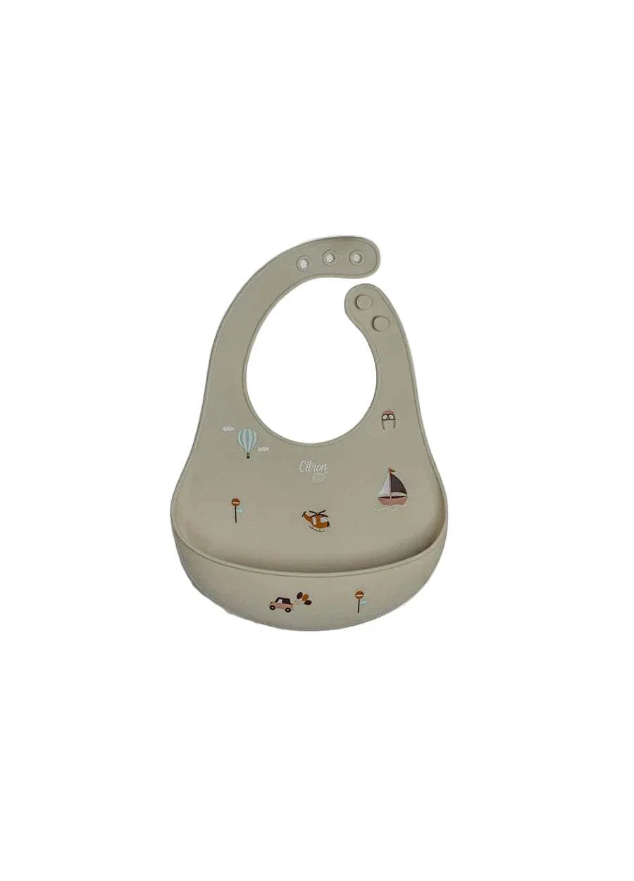 Silicone Bib Vehicles |Citron