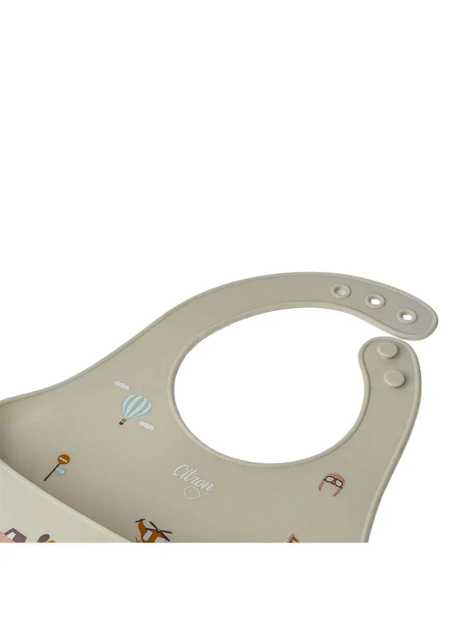 Silicone Bib Vehicles |Citron