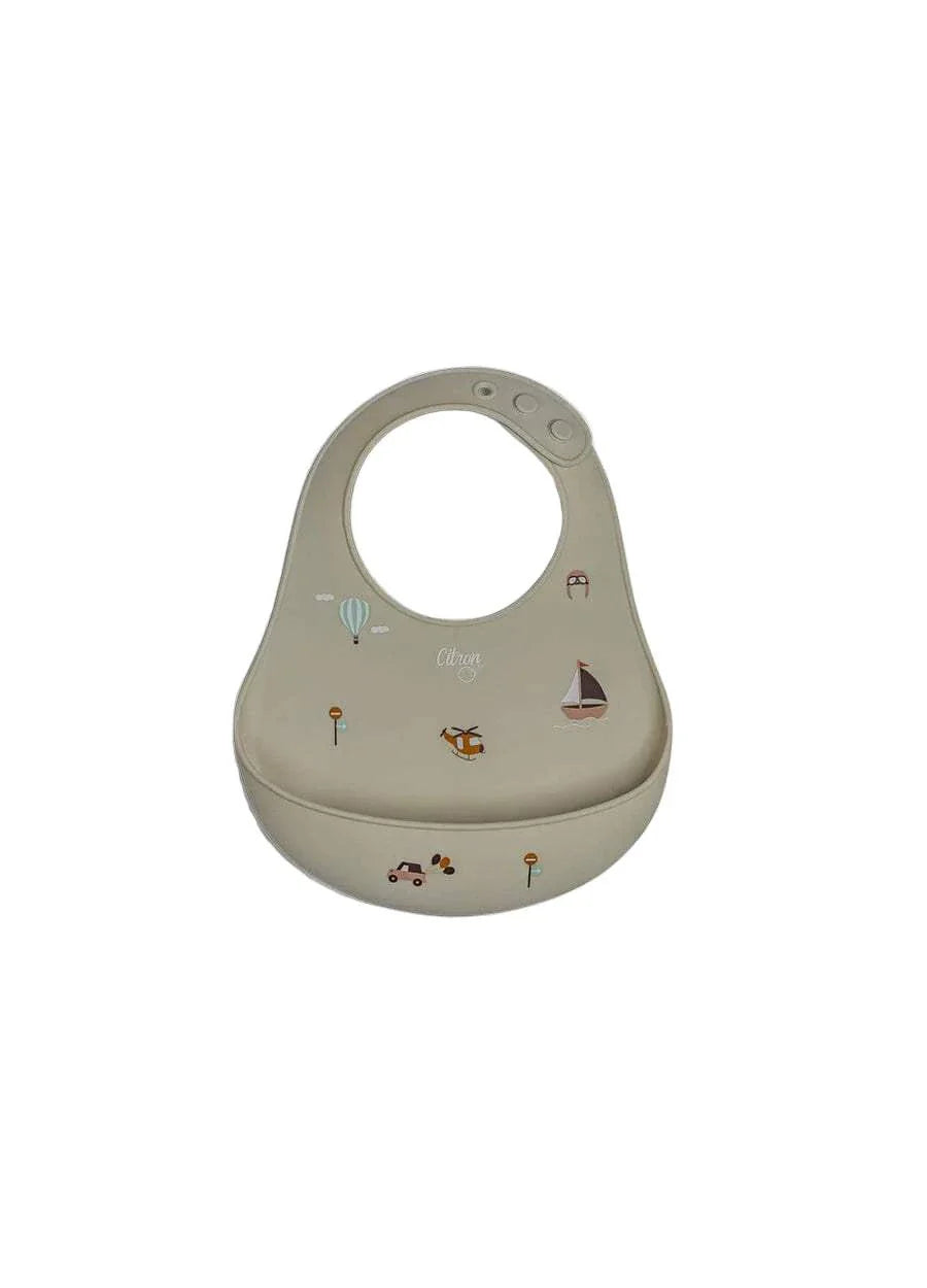 Silicone Bib Vehicles |Citron