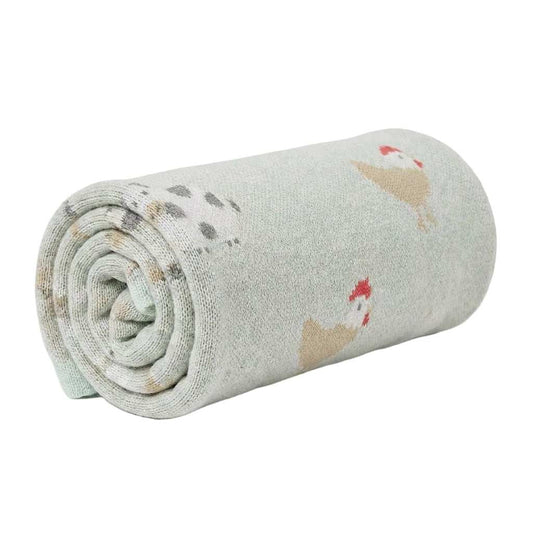 Silver Cloud Sage Green Baby Shawl – 100% Cotton Comfort