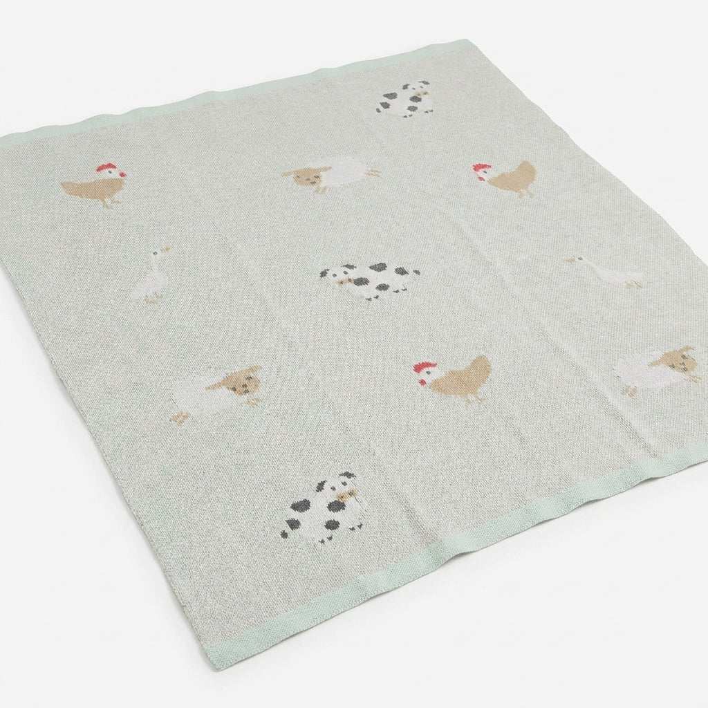 Silver Cloud Sage Green Baby Shawl – 100% Cotton Comfort