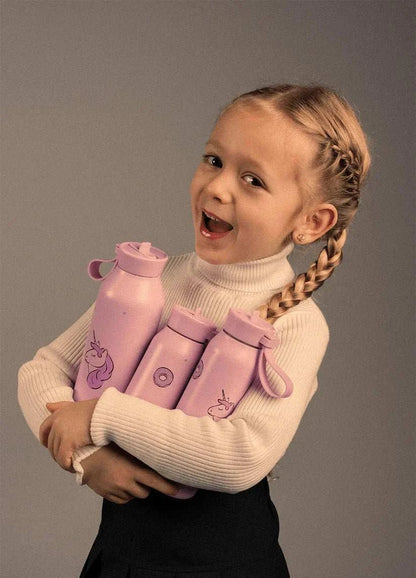 Small Water Bottle - 350ml - Stormy Unicorn| Citron