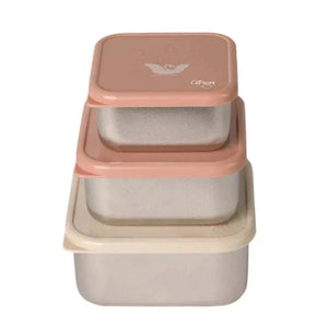 Stackable Stainless steel Lunchbox - Set of 3 - Ballerina | Citron