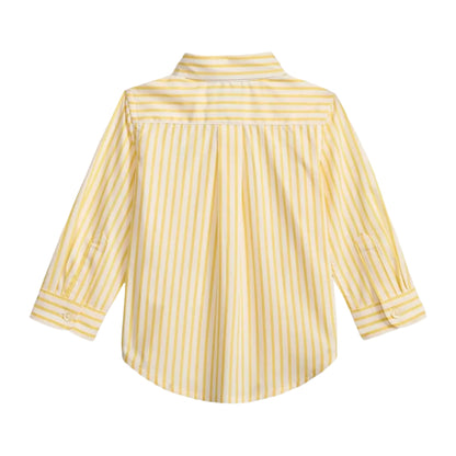 Striped Cotton Yellow Poplin Shirt | Ralph Lauren