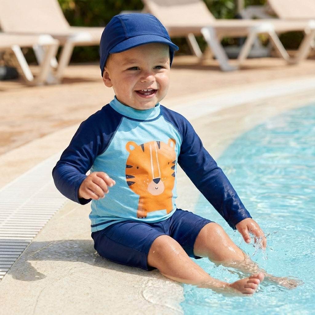 Tiger Print 3-Piece Swimsuit Set