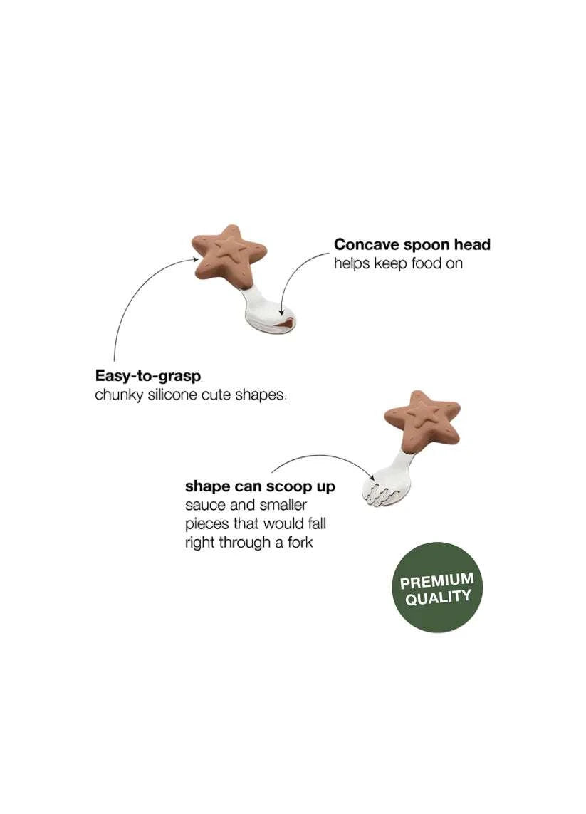 Training Spoon & Fork - Stars | Citron