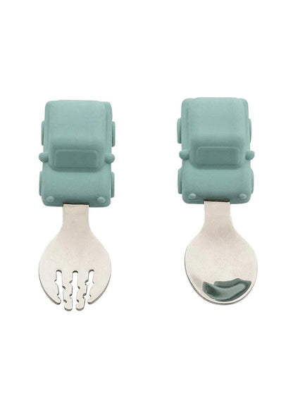 Training Spoon & Fork - Vehicles |Citron