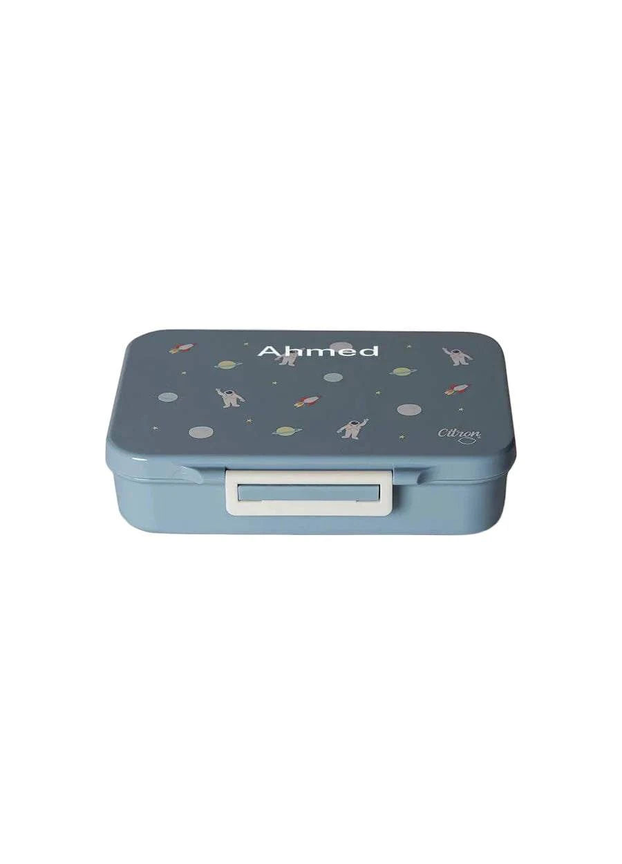Tritan Lunch Box - 4 Compartments - Spaceship Dusty Blue