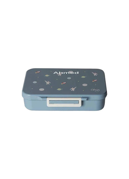 Tritan Lunch Box - 4 Compartments - Spaceship Dusty Blue