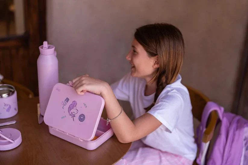 Tritan Lunchbox - 4 Compartments - Stormy Unicorn | Citron