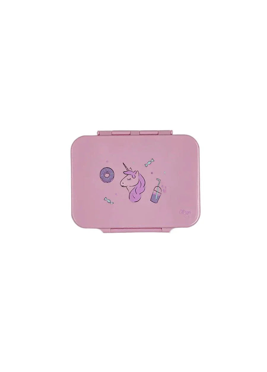 Tritan Lunchbox - 4 Compartments - Stormy Unicorn | Citron