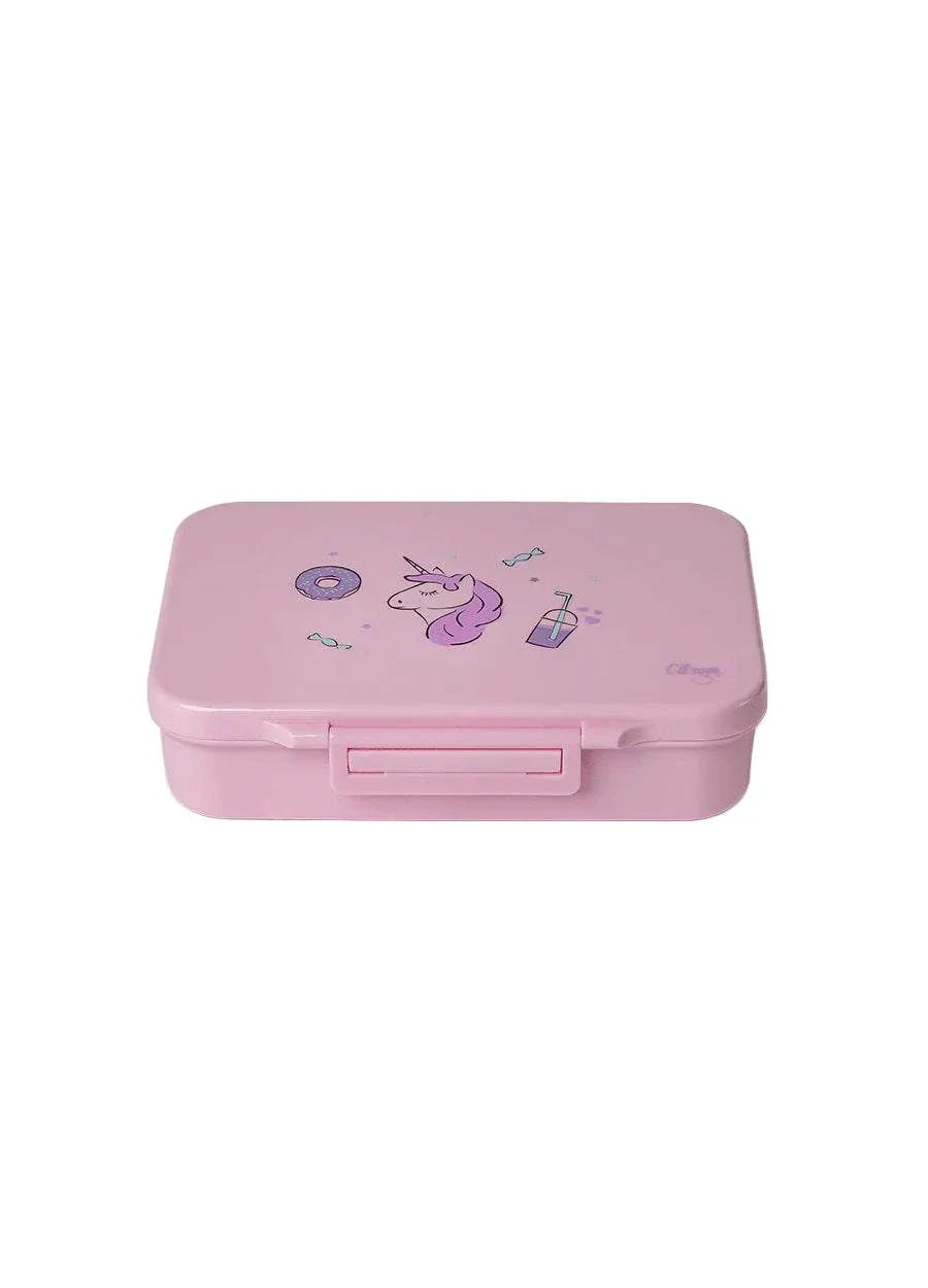 Tritan Lunchbox - 4 Compartments - Stormy Unicorn | Citron