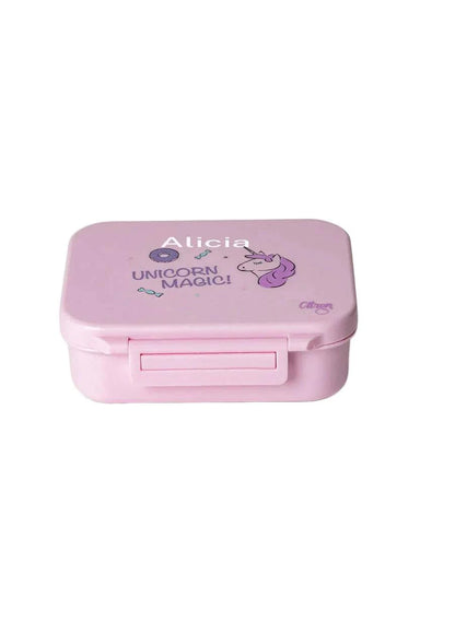 Tritan Snack Box - 3 compartment - Stormy Unicorn