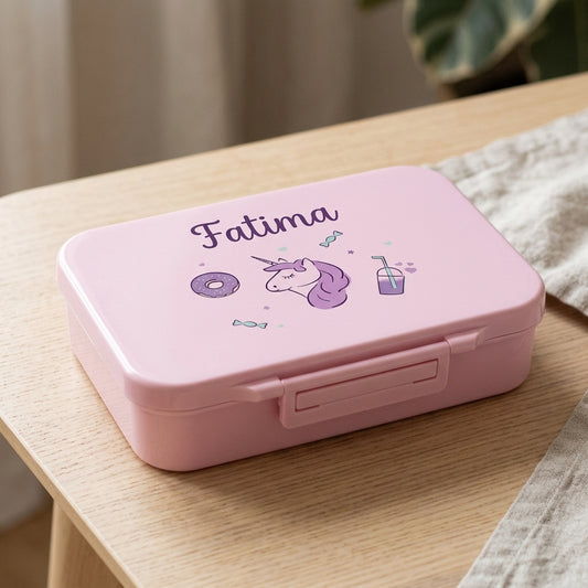 Tritan Lunchbox - 4 Compartments - Stormy Unicorn | Citron