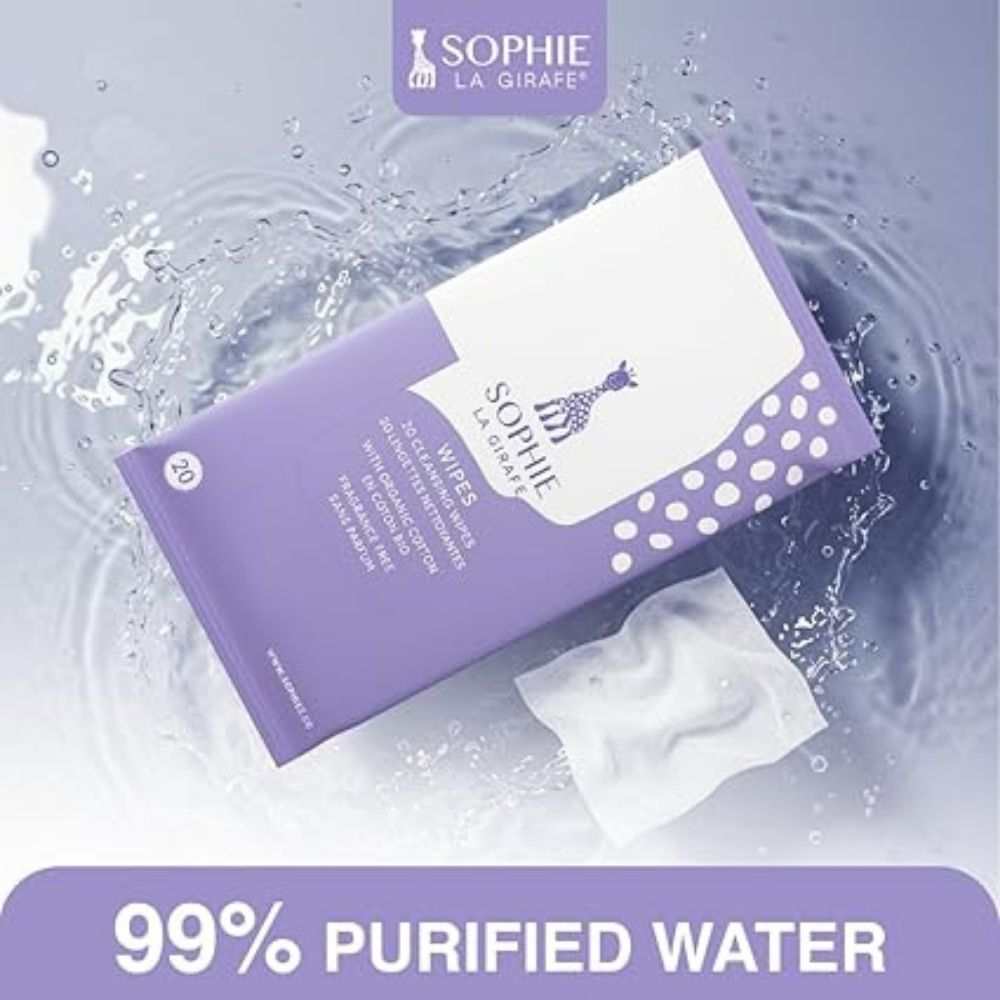 Sophie la Girafe Babycare Water Wipes 20 count pack of 48