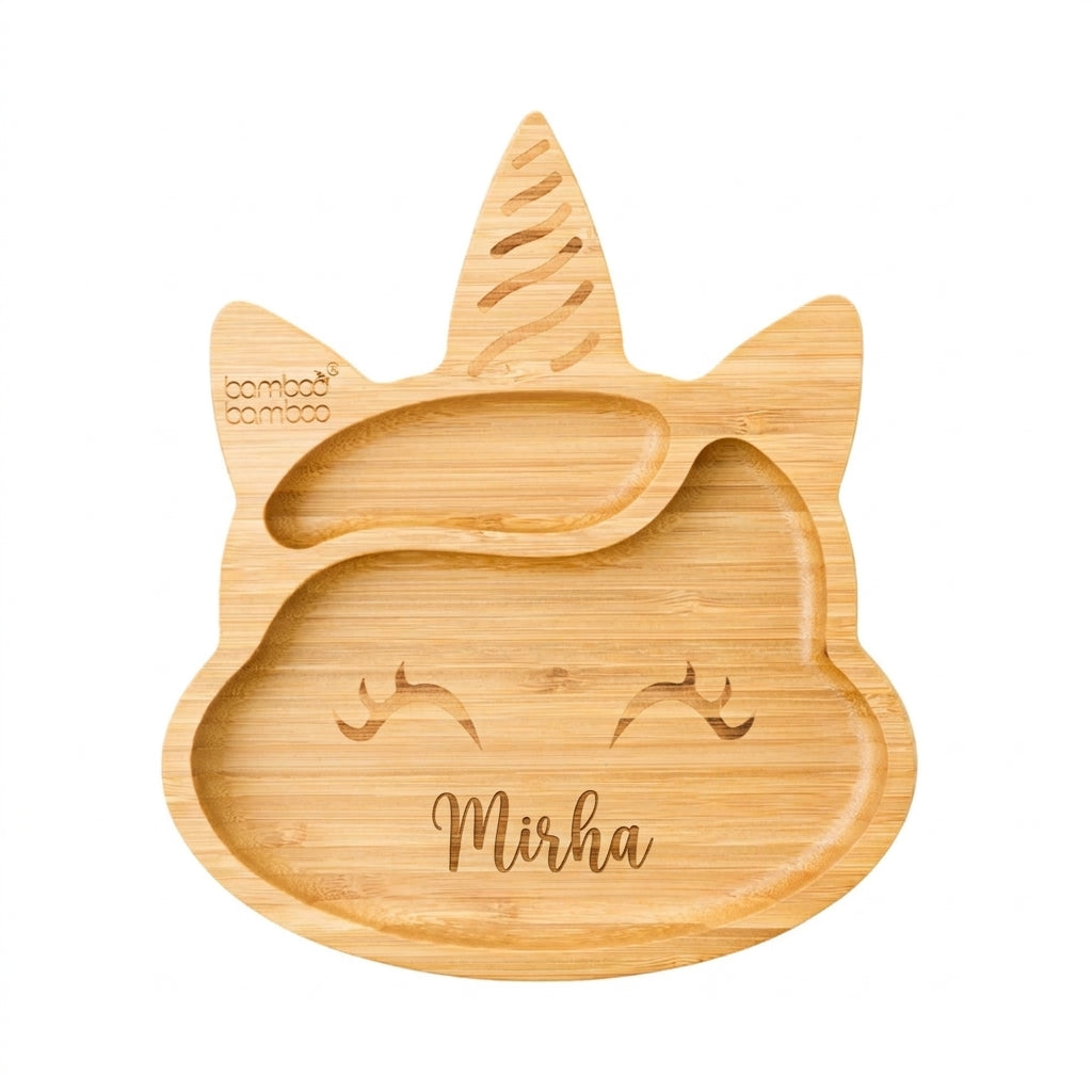 Bamboo Bamboo unicorn suction plate and spoon set – view 3