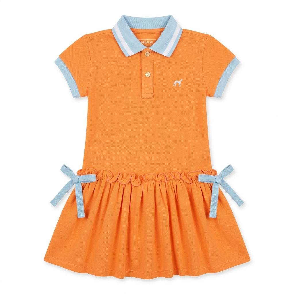 Sacoor Girls Logo Orange Dress – Stylish Summer Outfit