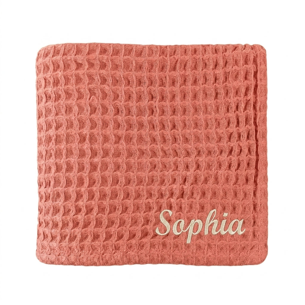 Waffle Lullaby personalised baby blanket – view 9