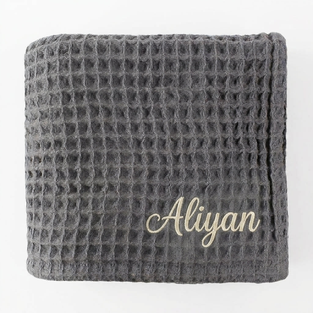 Waffle Lullaby personalised baby blanket – view 13