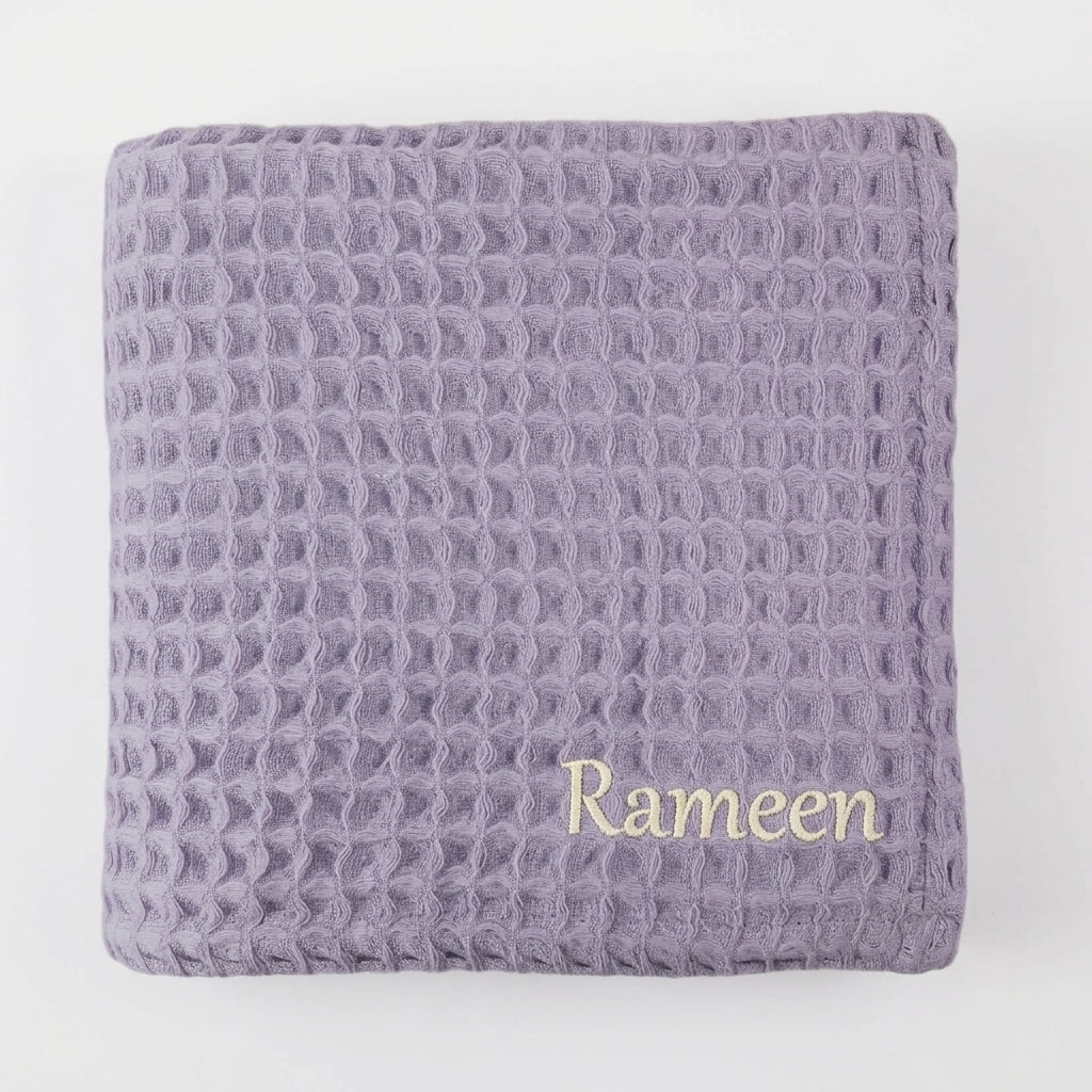 Waffle Lullaby personalised baby blanket – view 8