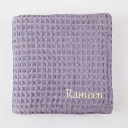 Waffle Lullaby personalised baby blanket – view 8
