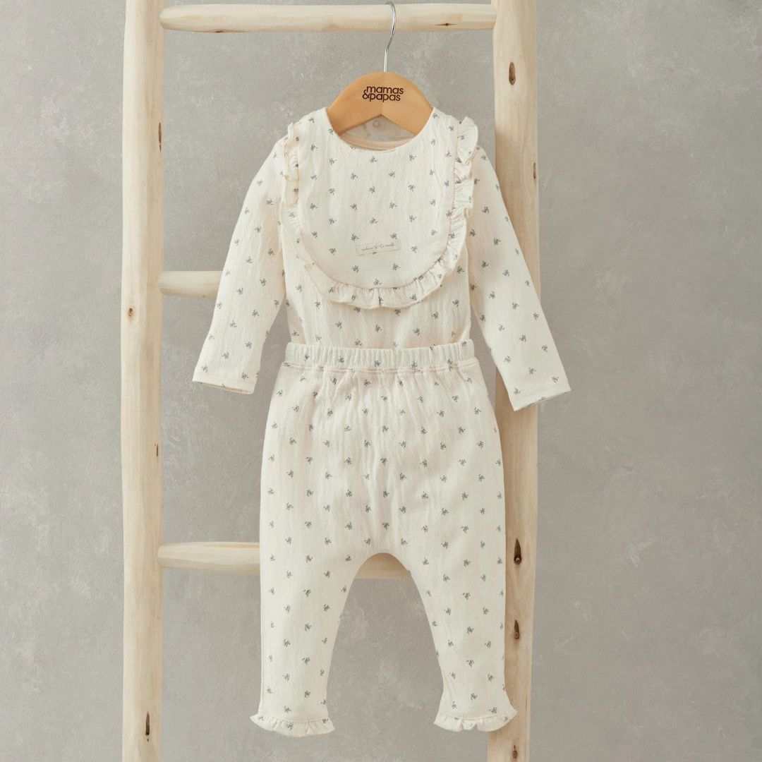 Welcome to the World Ditsy 3 Piece Set Babysuit | Mamas and Papas