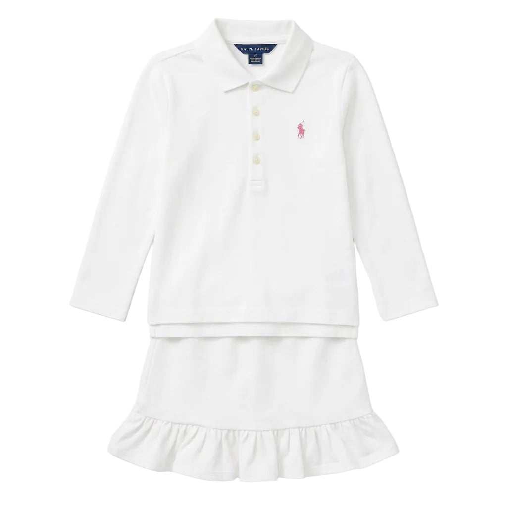 White Mesh Polo Shirt & Skirt | Ralph Lauren