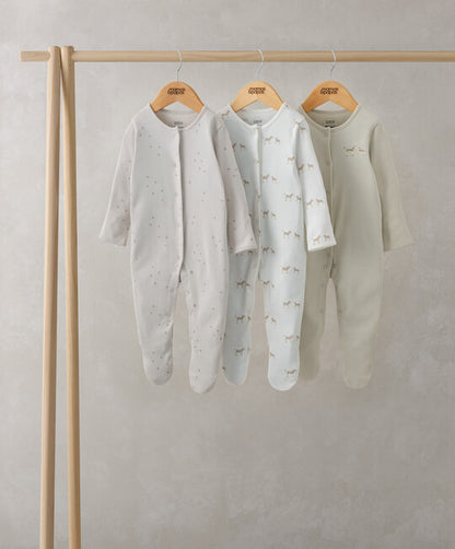  Wild Animal Sleepsuits Pack of 3 – Mamas & Papas
