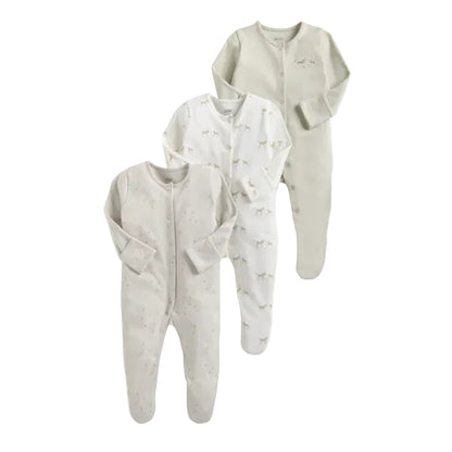 Mamas & Papas wild animal baby sleepsuits, pack of 3 – view 3