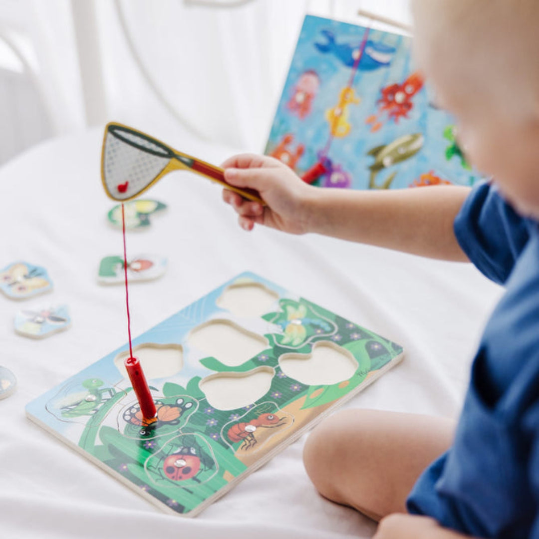 Wooden Magnetic Puzzle Game Bug Catching | Melissa & Doug