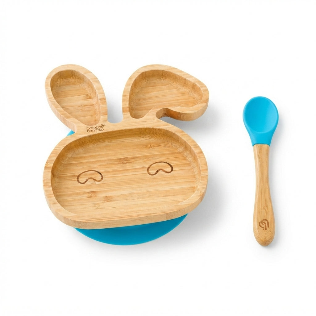 Bamboo Bamboo Little Bunny Suction Plate & Spoon Set