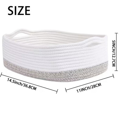 Woven Cotton Rope Storage Basket