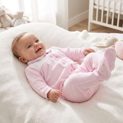 BOSS Baby Pink Babygrow | Luxury Comfort & Style